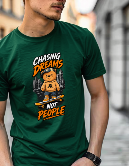 Chasing Dreams Not People Premium Design T-Shirt