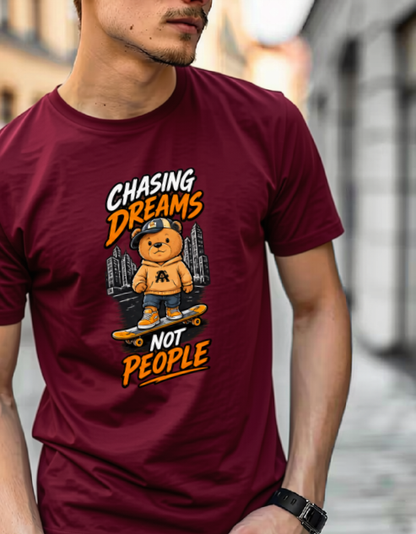 Chasing Dreams Not People Premium Design T-Shirt