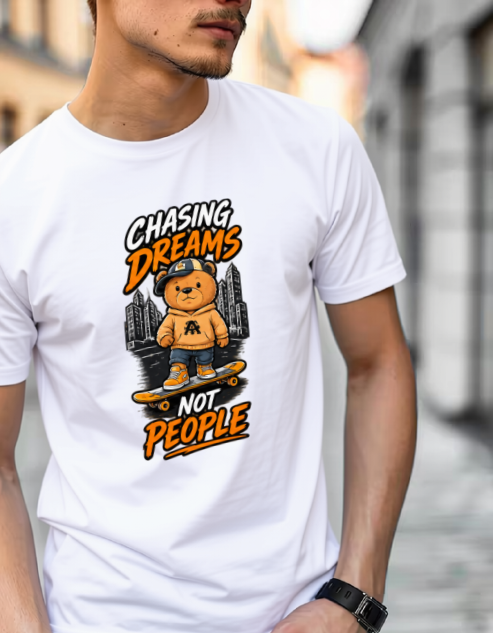 Chasing Dreams Not People Premium Design T-Shirt