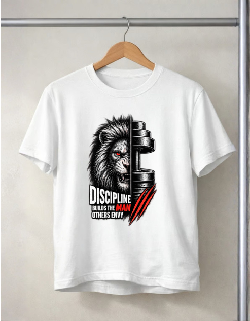 Disipline Builds The Man Other Envy White T-shirt