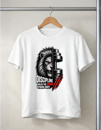 Disipline Builds The Man Other Envy White T-shirt