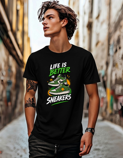 Life is Better in Sneakers Premium Design T-Shirt