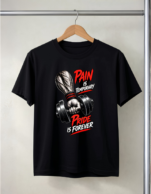 Pain is Temporary Pride is Forever Black T-Shirt