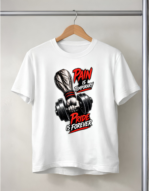 Pain is Temporary Pride is Forever White T-Shirt